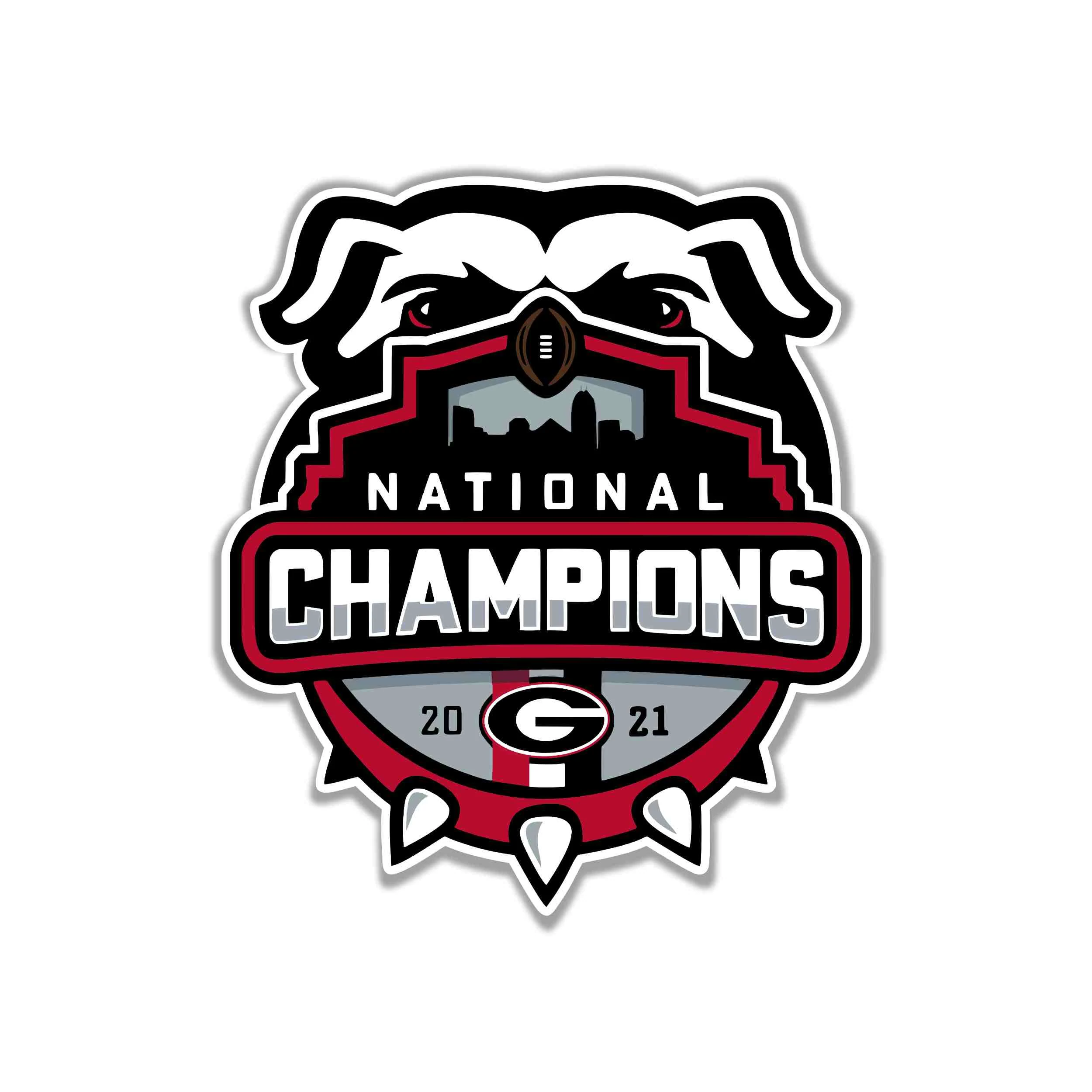 Georgia Bulldogs Full Color Vinyl Decal - Custom Size