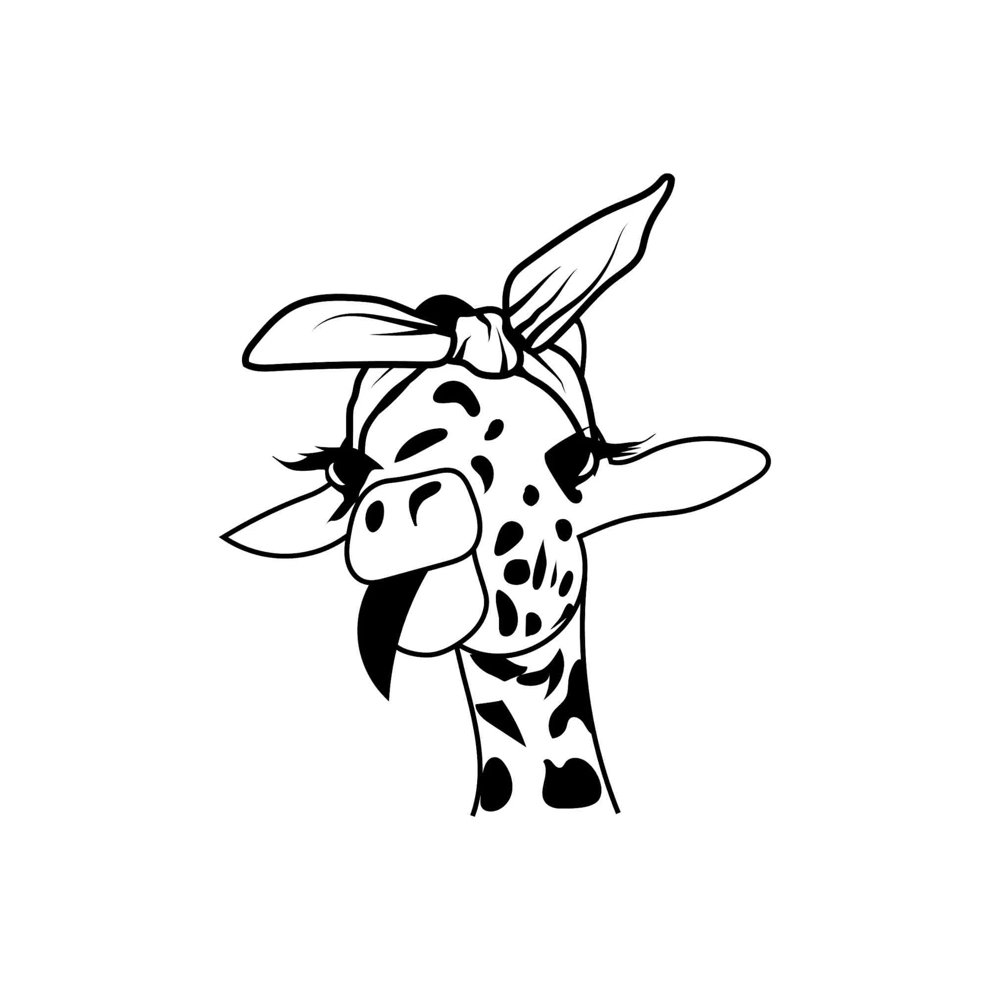 Giraffe - Vinyl Decal - Custom Size