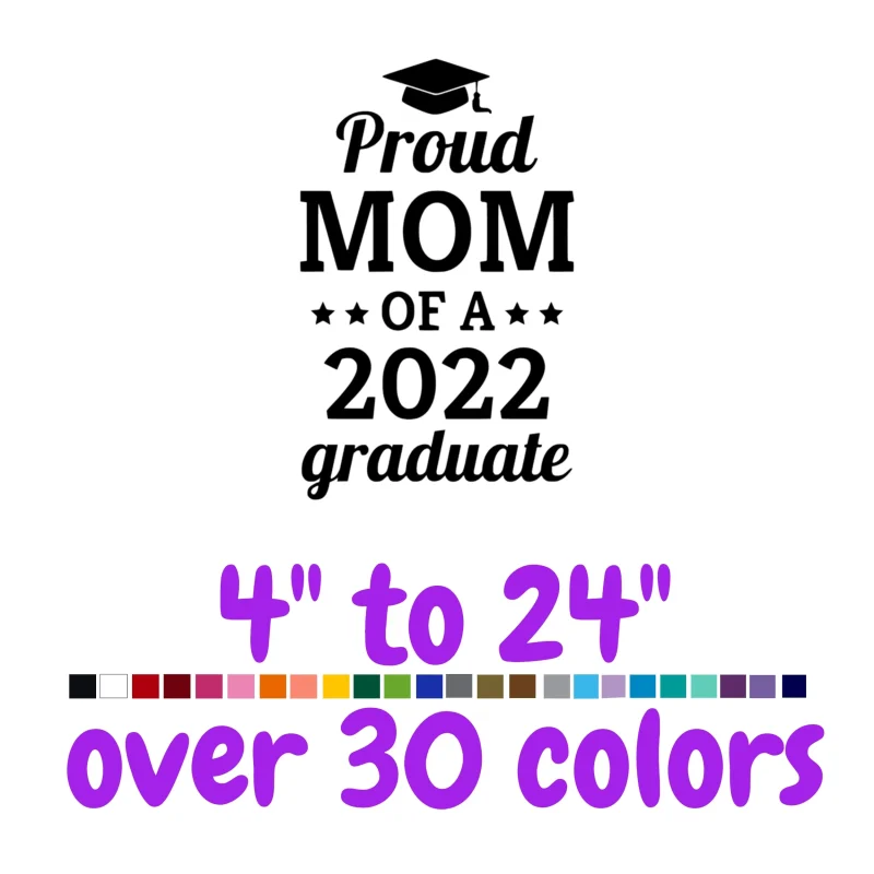 Graduation Vinyl Decal - Custom Size