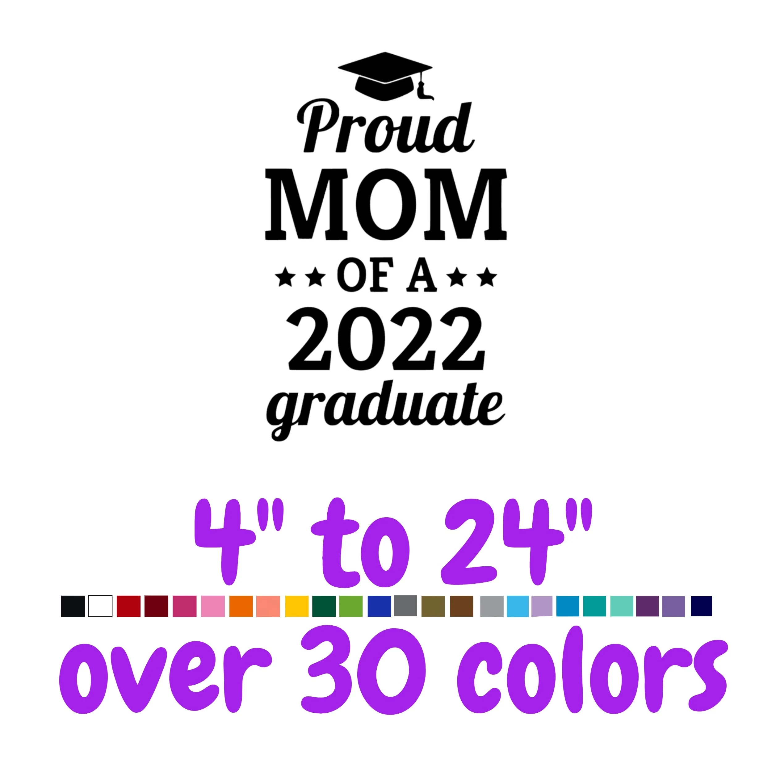 Graduation Vinyl Decal - Custom Size