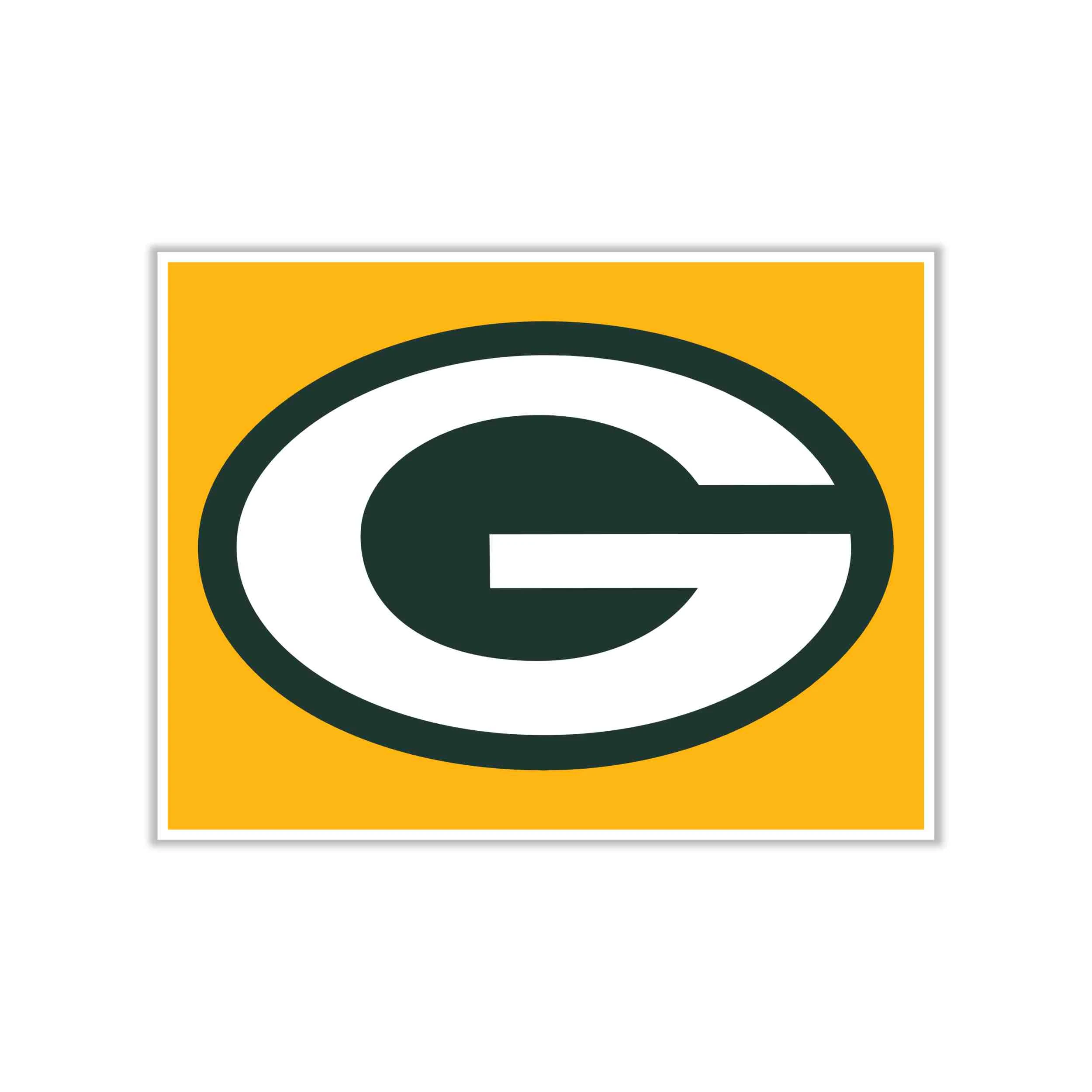 Green Bay Packers - Full Color Vinyl Sticker - Custom Size