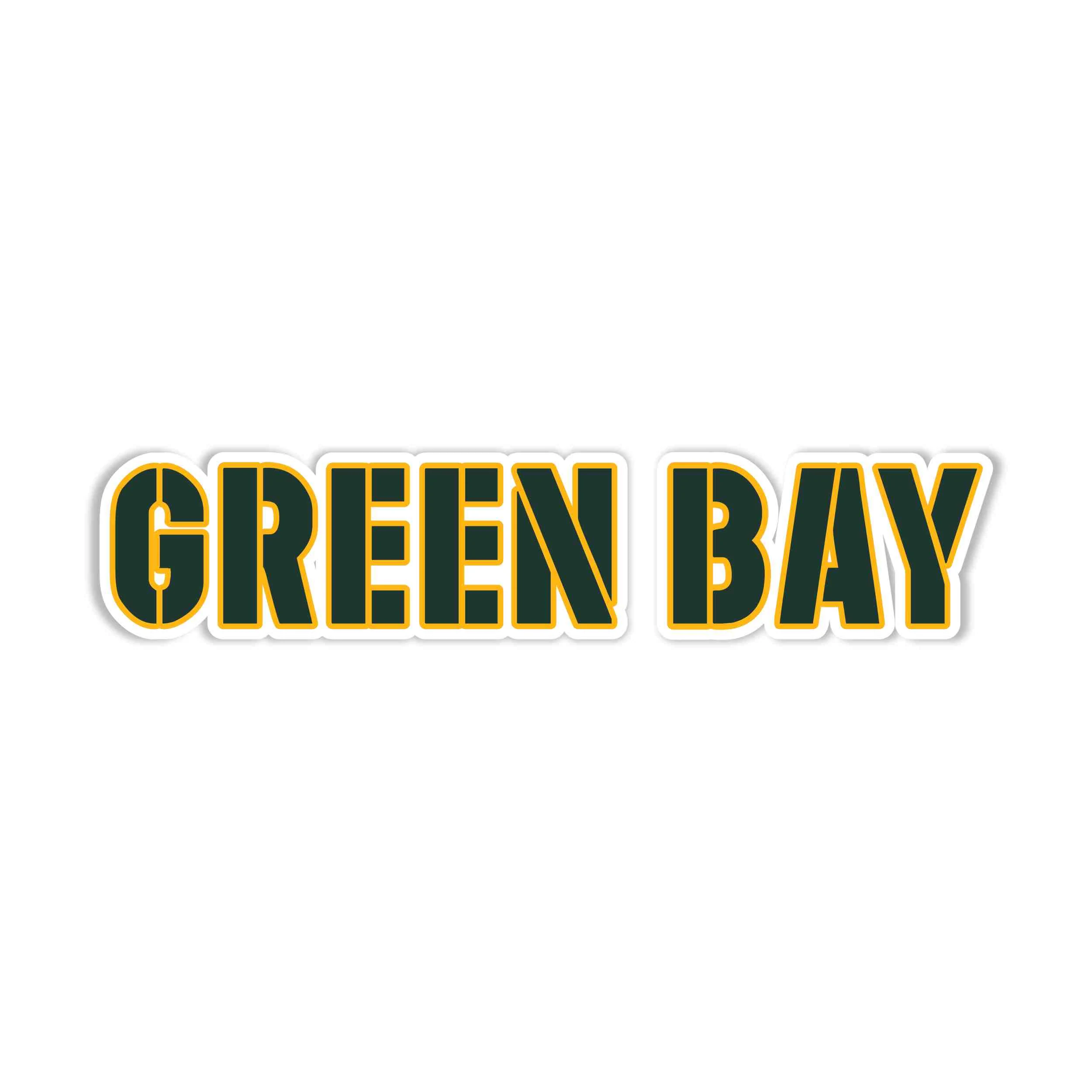 Green Bay Packers - Full Color Vinyl Sticker - Custom Size