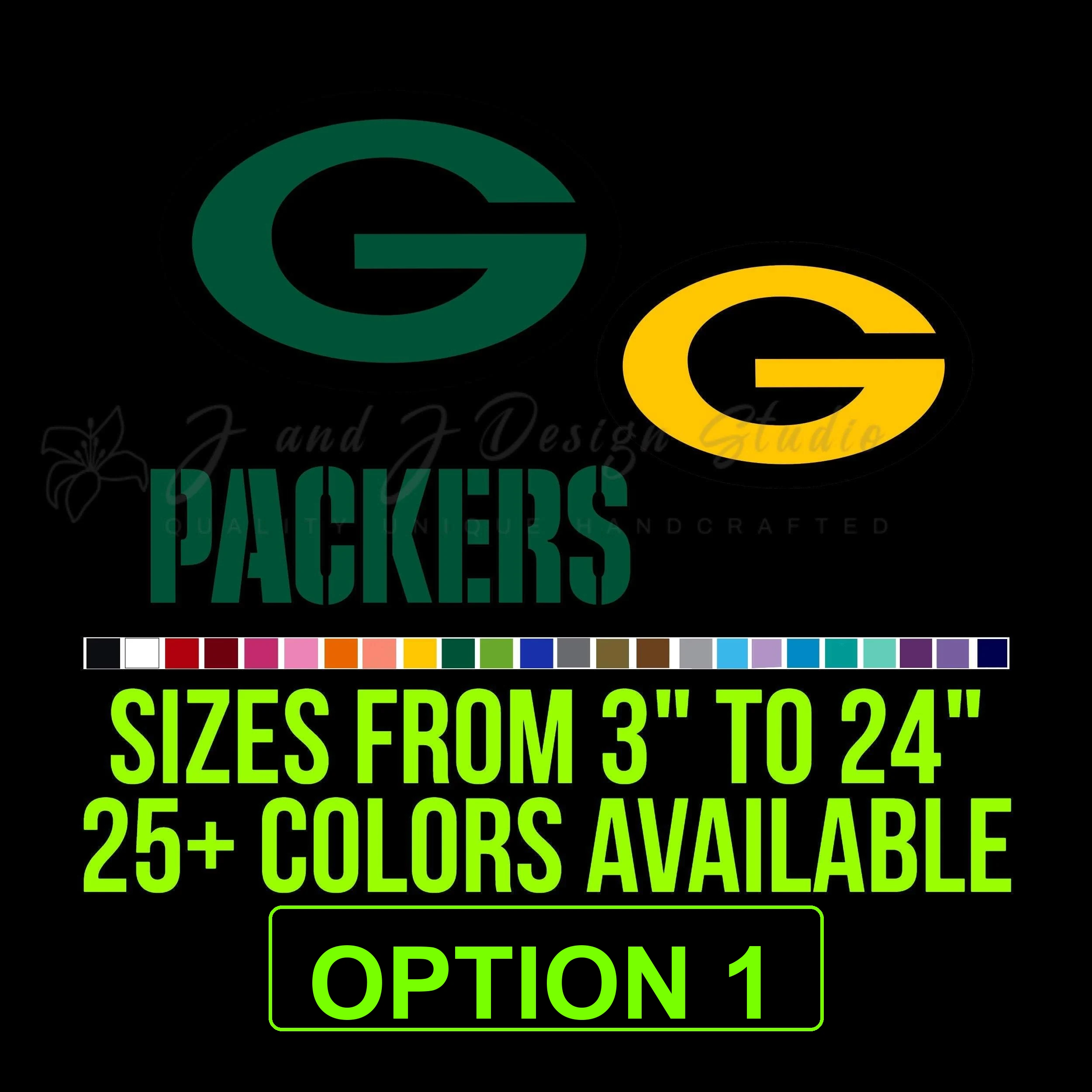 Green Bay Packers - G - Vinyl Decal - Custom Size - Image 2