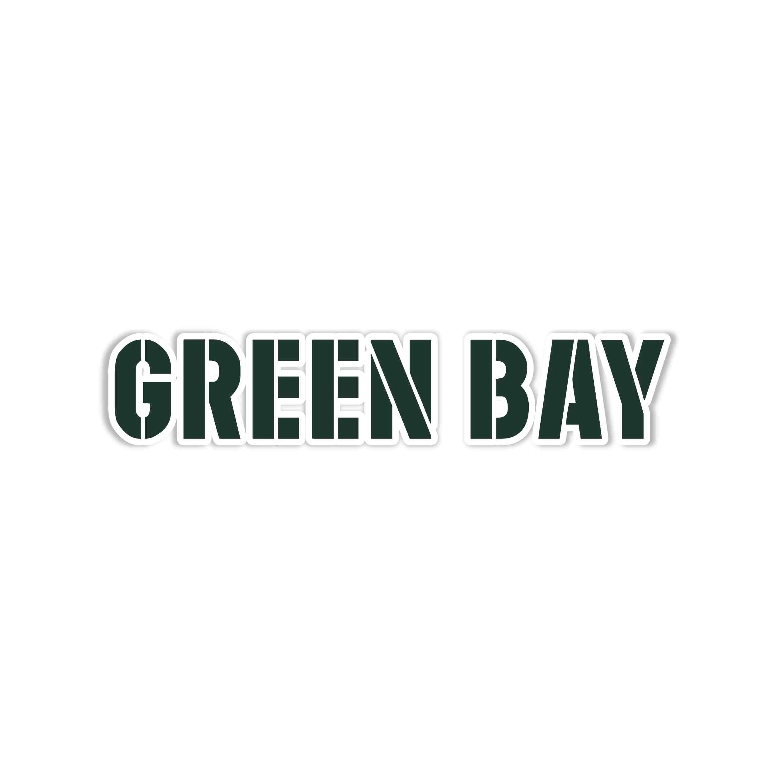 Green Bay Packers - Rectangle - Full Color Vinyl Sticker - Custom Size