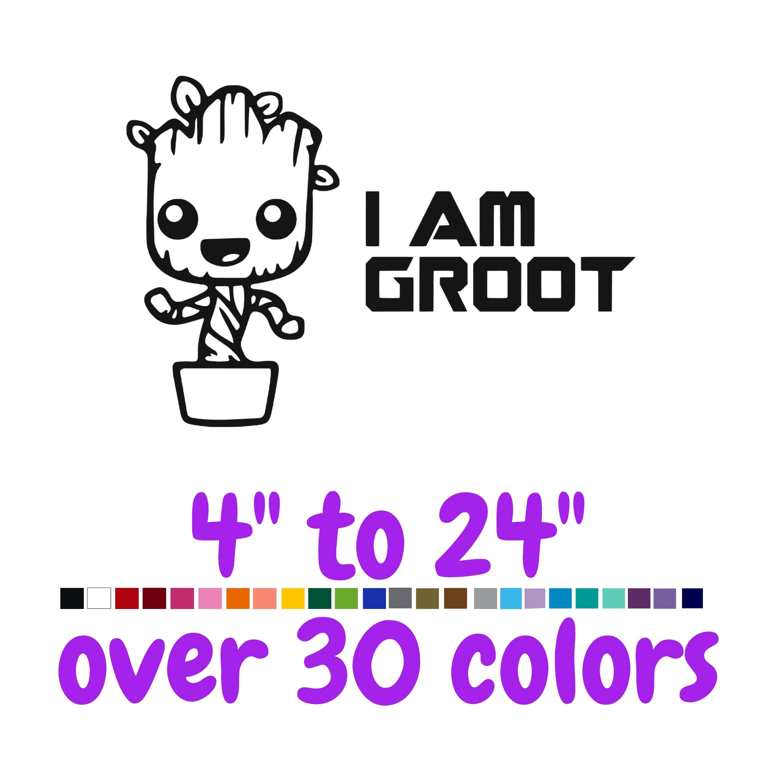 Groot Vinyl Decal - Custom Size