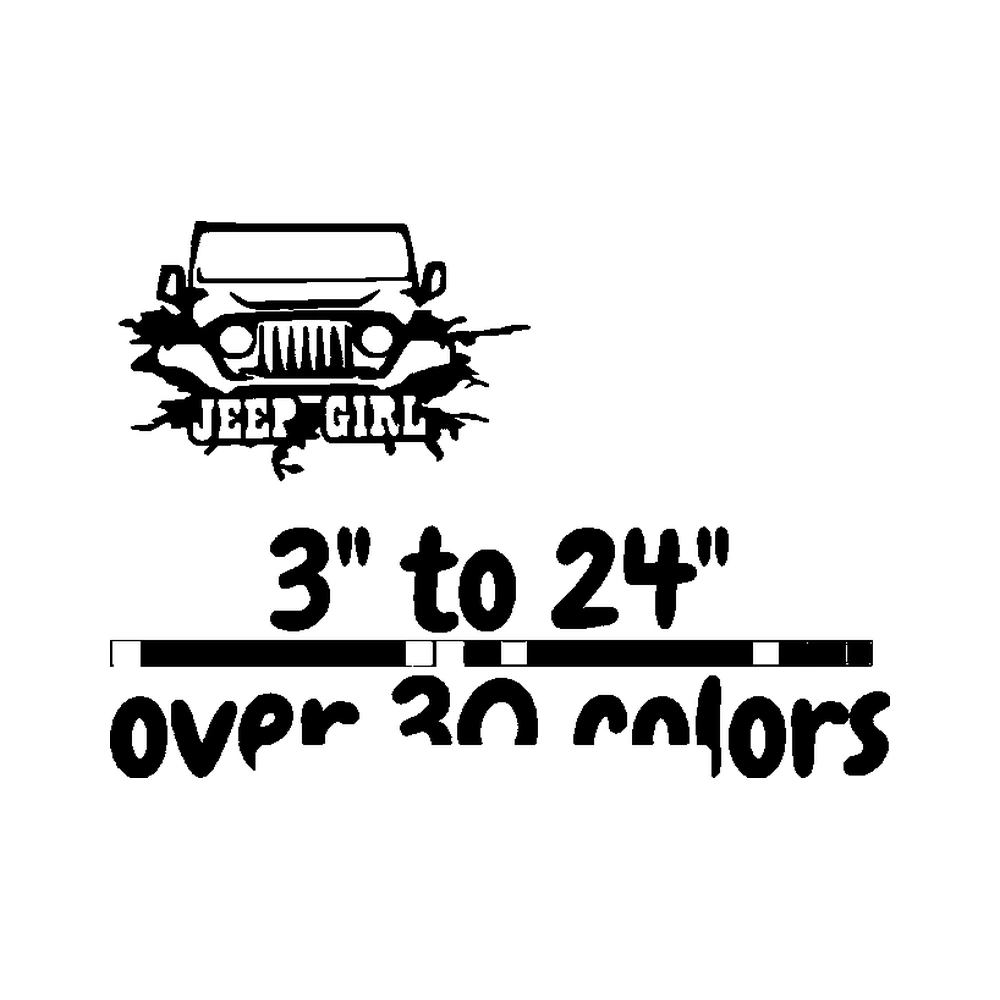 Jeep Logo - Design 1 - Die Cut Vinyl Decal - Custom Size