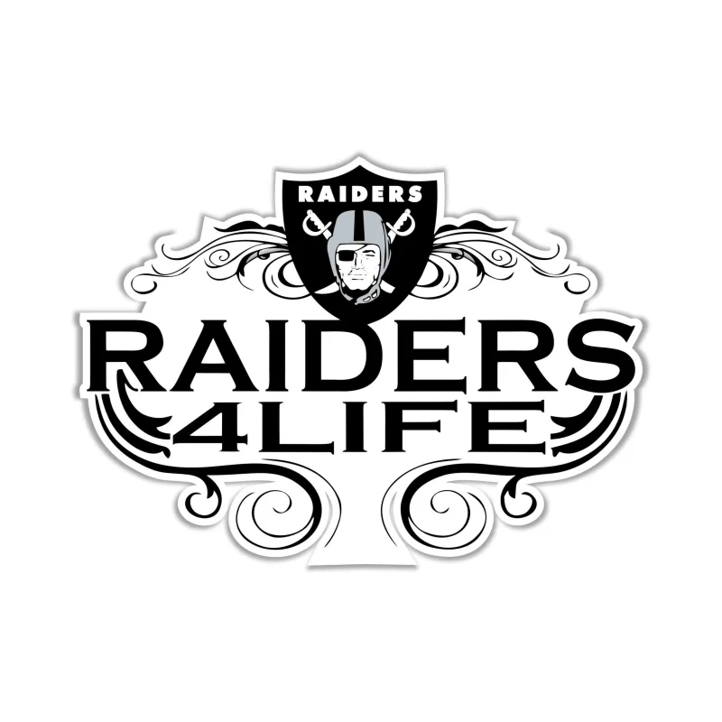 Las Vegas Raiders Full Color Vinyl Sticker - Custom Size