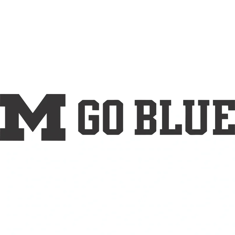 Michigan Wolverines Michgan Go Blue - Die Cut Vinyl Decal - Custom Size