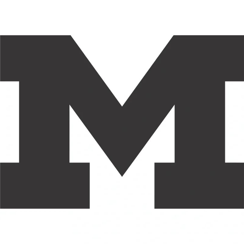 Michigan Wolverines Michigan M - Die Cut Vinyl Decal - Custom Size