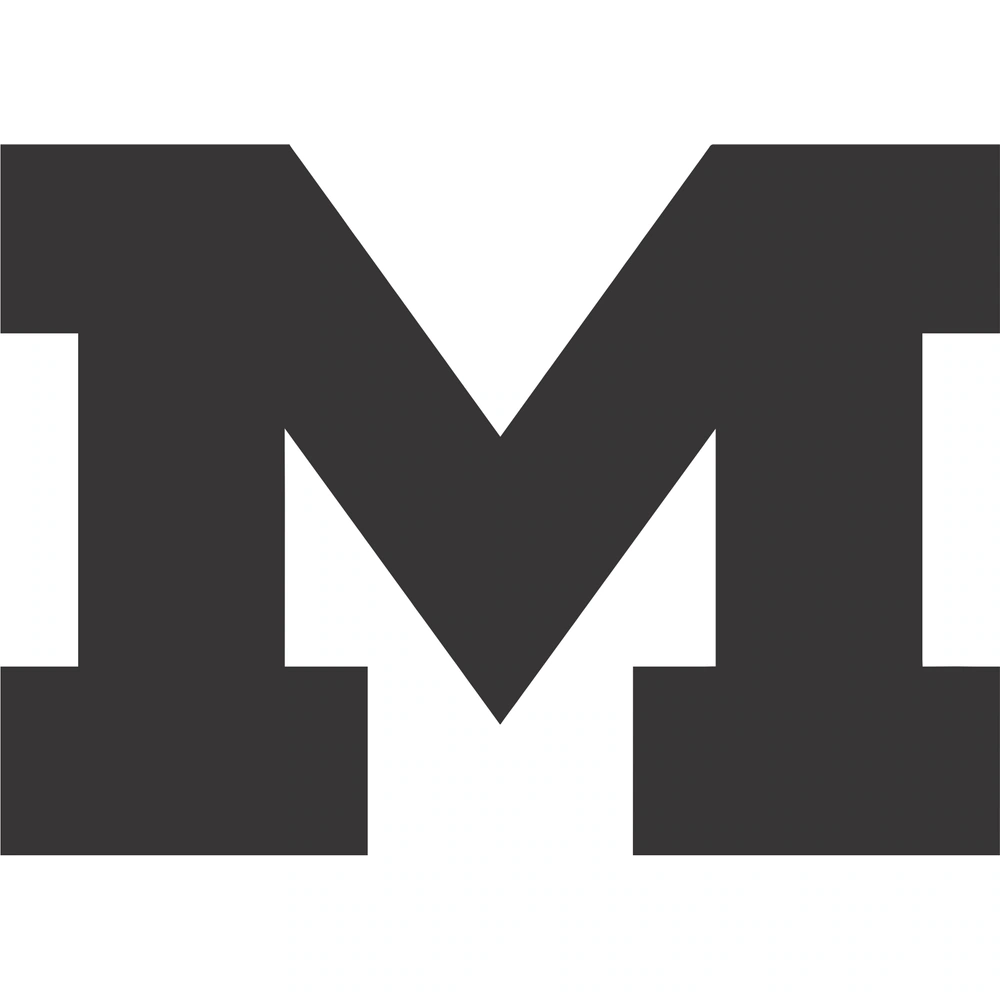 Michigan Wolverines Michigan M - Die Cut Vinyl Decal - Custom Size