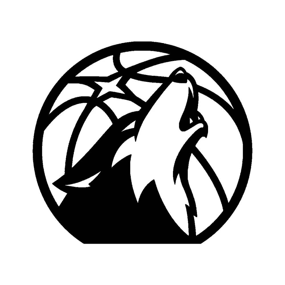 Minnesota Timberwolves - Design 2 - Die Cut Vinyl Decal - Custom Size
