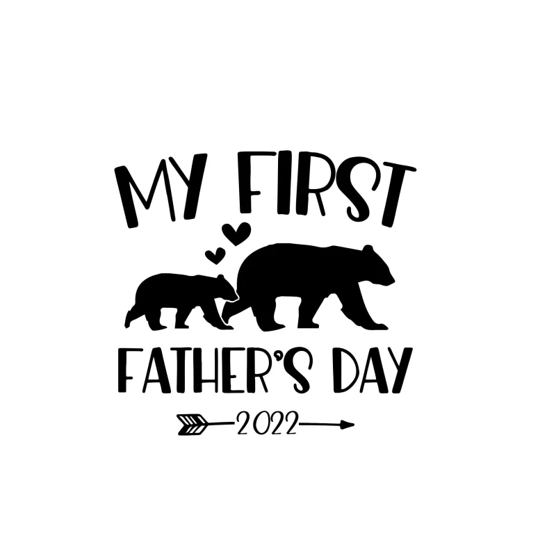My First Father's Day Vinyl Decal - Custom Size
