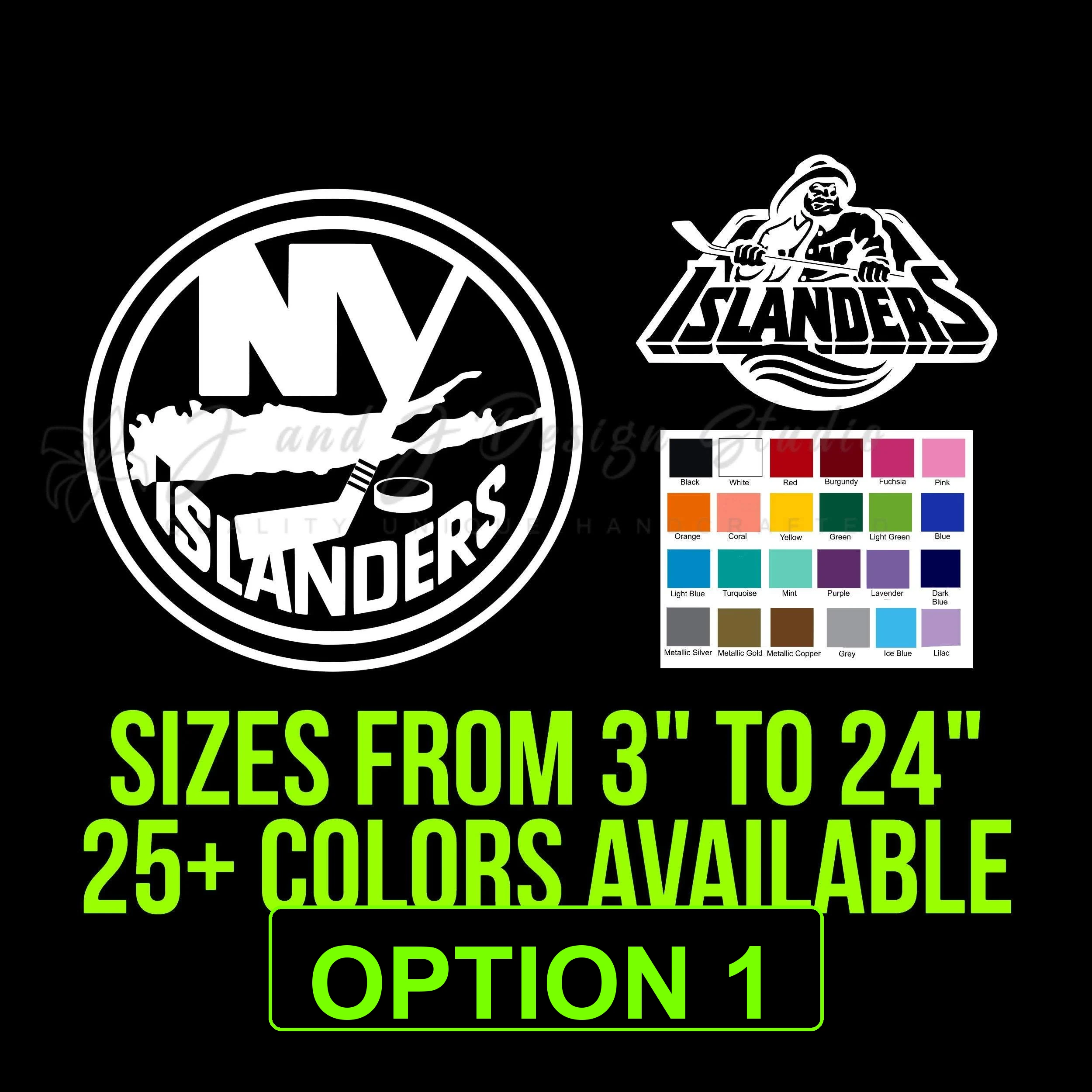 New York Islanders Vinyl Decal - Custom Size - Image 2