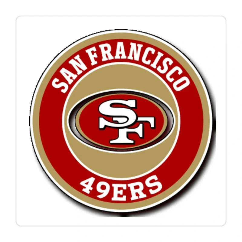 San Francisco 49ers Full Color Vinyl Sticker - Custom Size