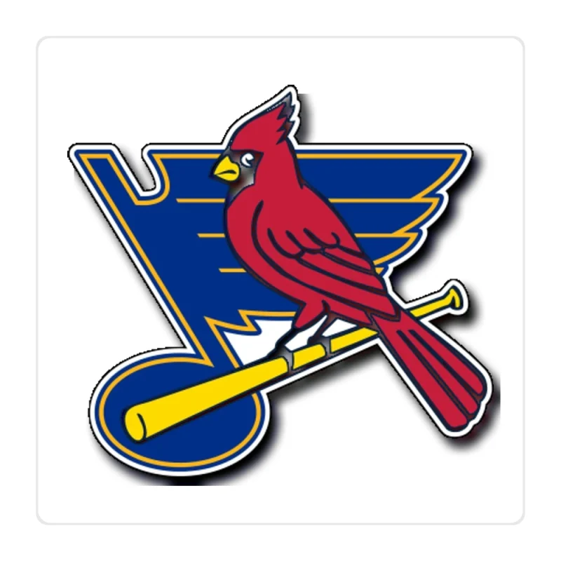 St. Louis Cardinals - Cardinals and Blues - Full Color Vinyl Sticker - Custom Size