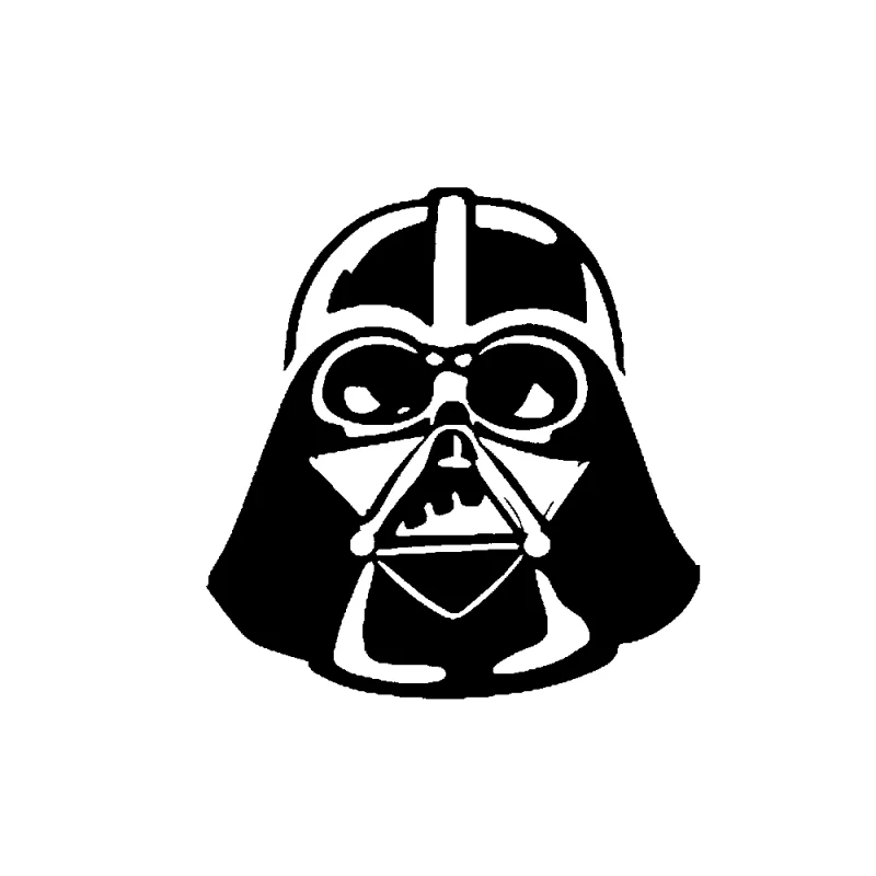 Star Wars Darth Vader - Helmet Cartoon - Die Cut Vinyl Decal - Custom Size