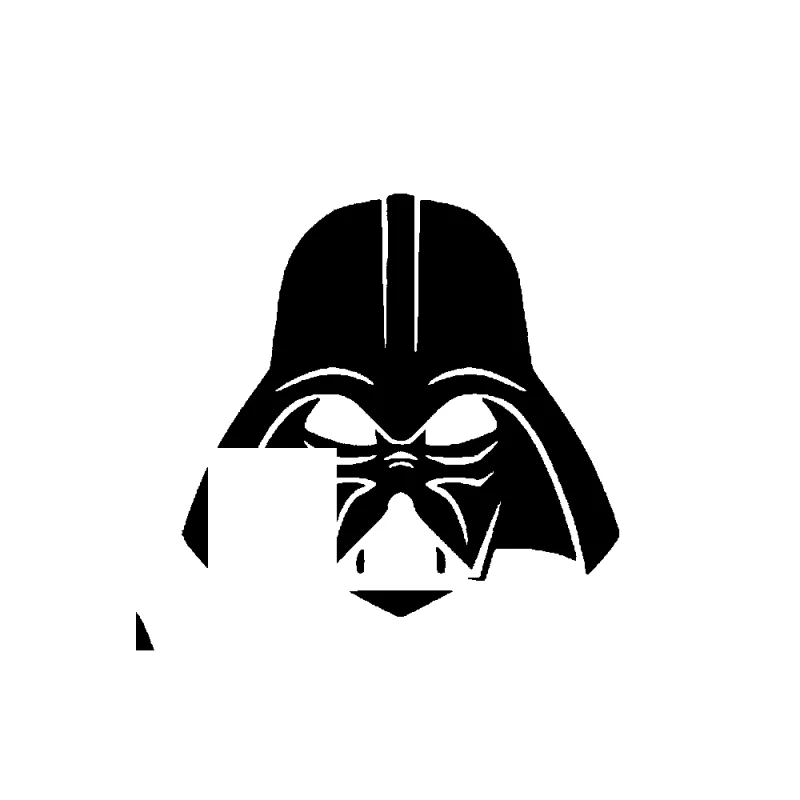 Star Wars Darth Vader - Mask Front - Die Cut Vinyl Decal - Custom Size