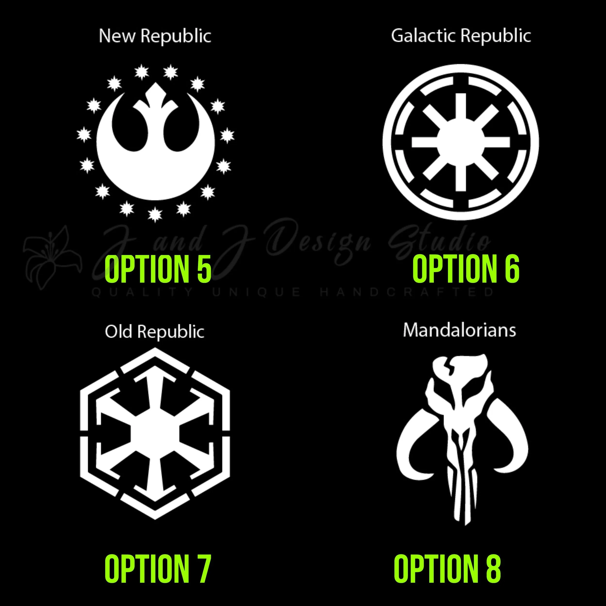 Star Wars Sigils Vinyl Decal - Custom Size - Image 3