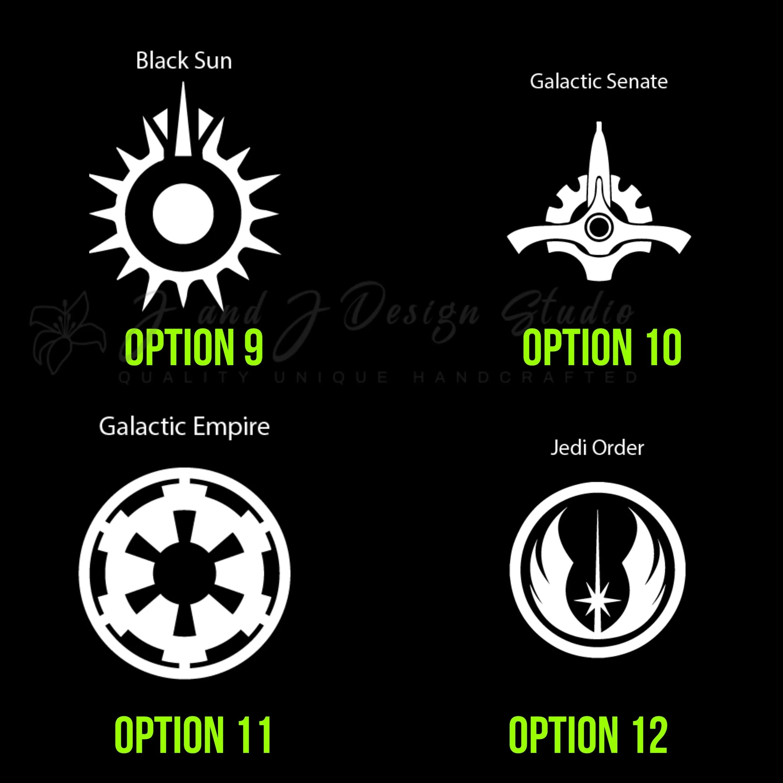 Star Wars Sigils Vinyl Decal - Custom Size - Image 4