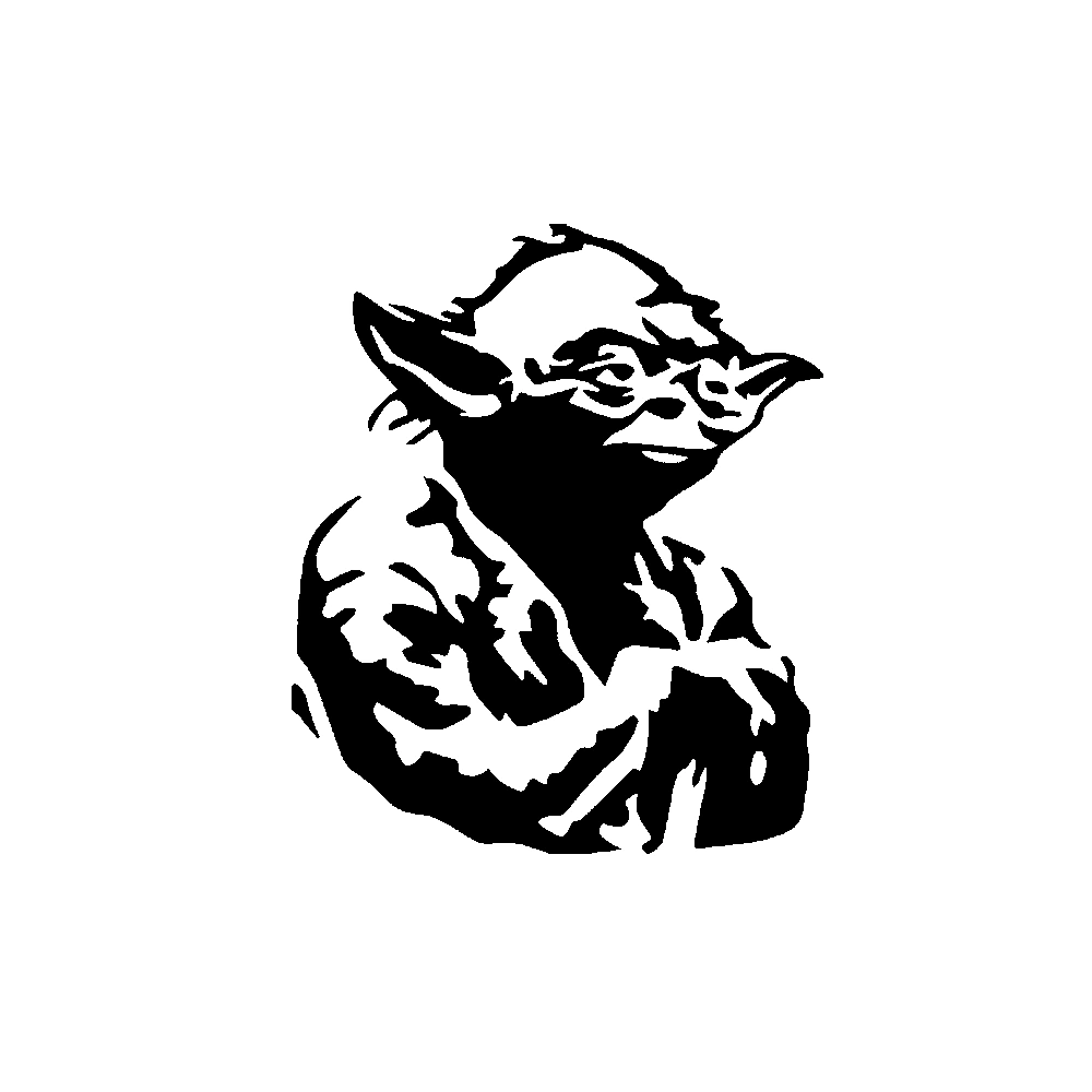 Star Wars Yoda - Character - Die Cut Vinyl Decal - Custom Size