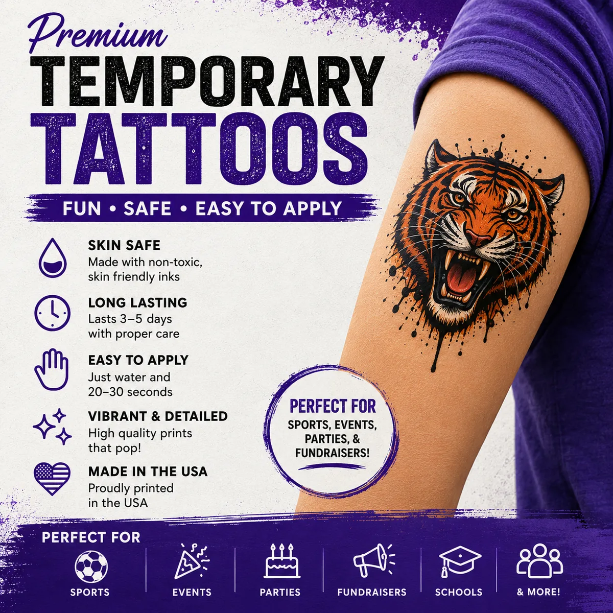 SpongeBob SquarePants Logo - Temporary Tattoo - Image 2