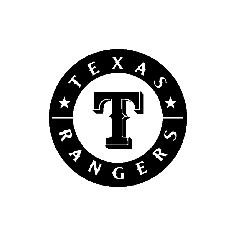 Texas Rangers - Design 3 - Die Cut Vinyl Decal - Custom Size