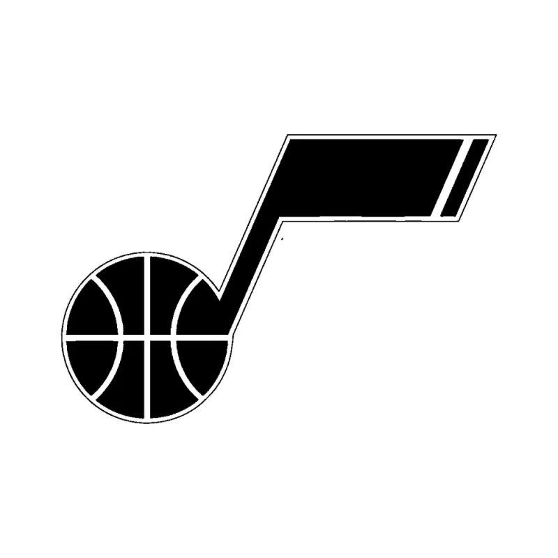 Utah Jazz - Design 2 - Die Cut Vinyl Decal - Custom Size