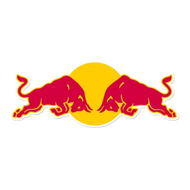 RedBull No Text - Full Color Vinyl Sticker - Custom Size