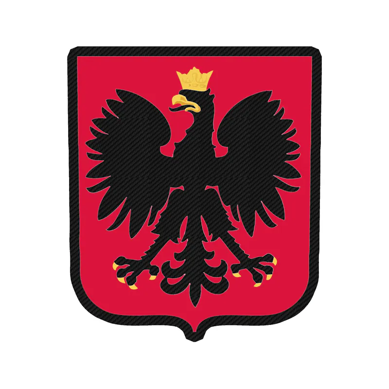 Polish Coat of Arms Carbon Fiber Vinyl Decal