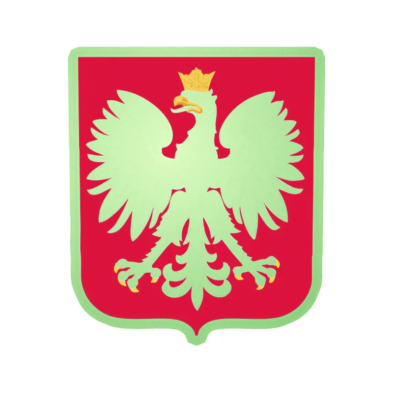 Polish Coat of Arms Glow in the Dark Vinyl Decal