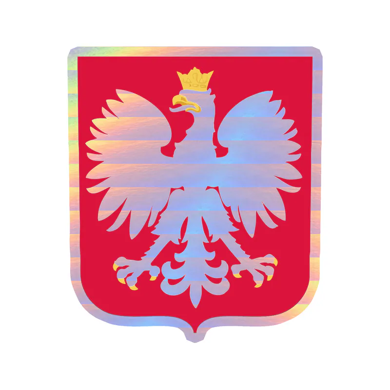 Polish Coat of Arms Holographic Vinyl Decal