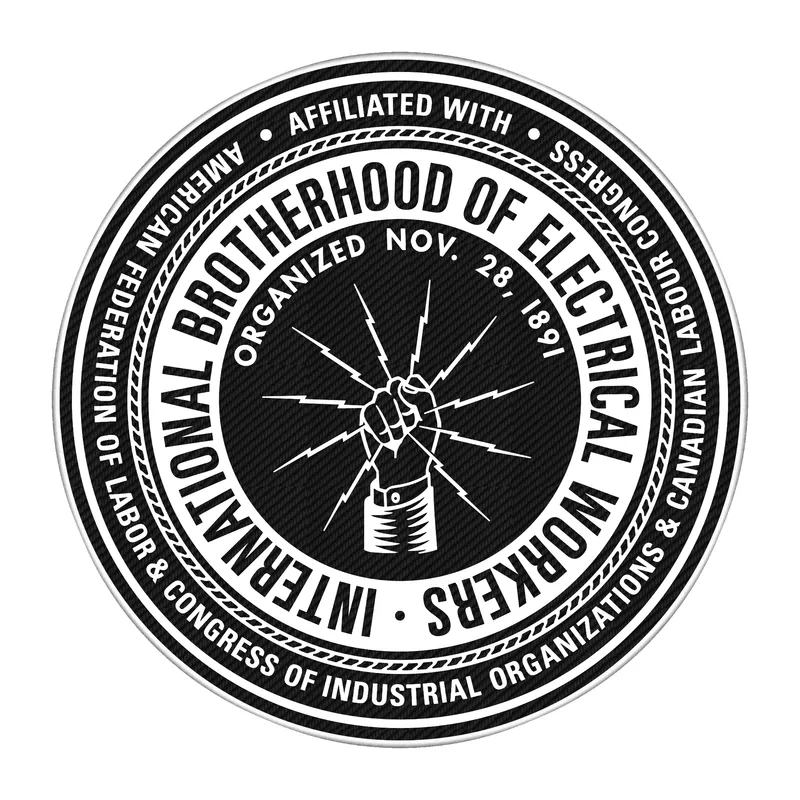 IBEW Symbol Carbon Fiber Vinyl Decal - Custom Size