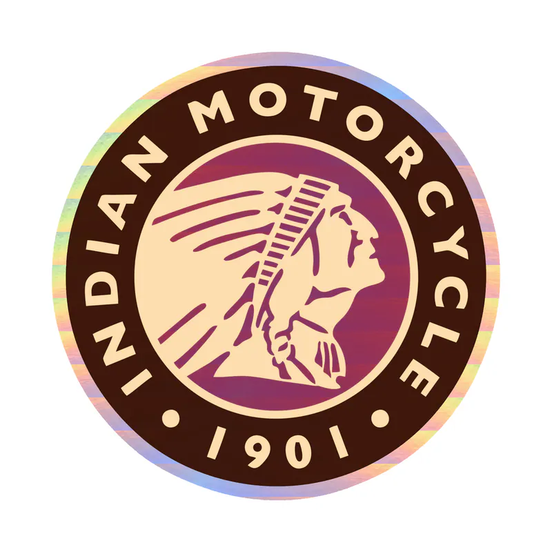 Indian Motorcycles Holographic Vinyl Decal- Custom Size