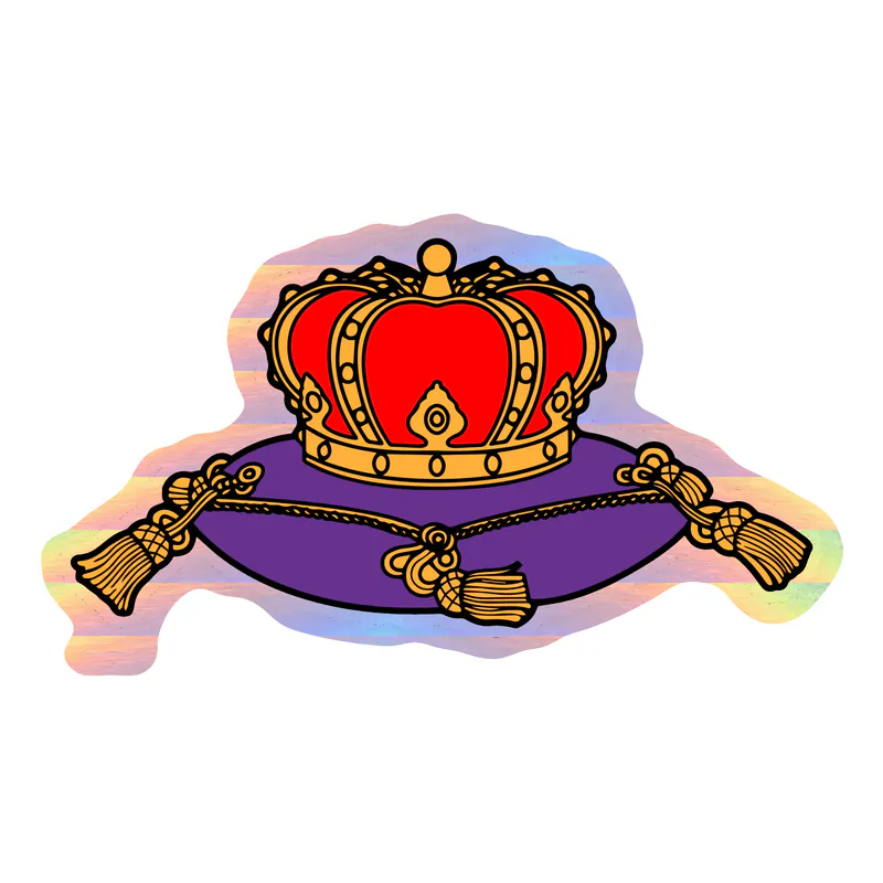 Crown Royal Holographic Vinyl Decal