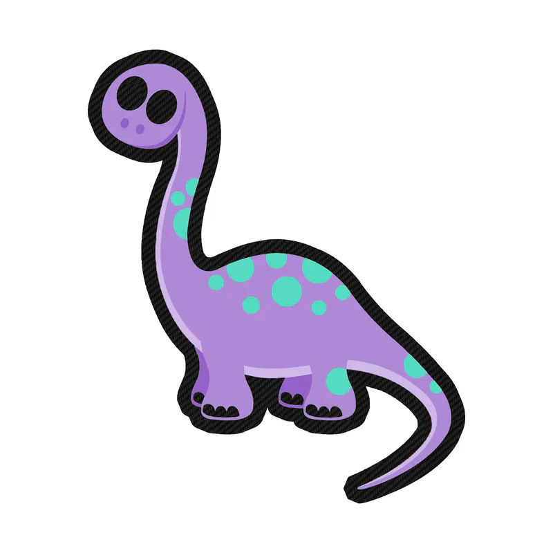 Dinosaur - Carbon Fiber Vinyl Sticker - Custom Size