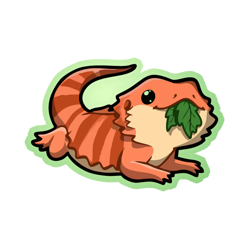 Bearded Dragon - Glow in the Dark Vinyl Sticker - Custom Size