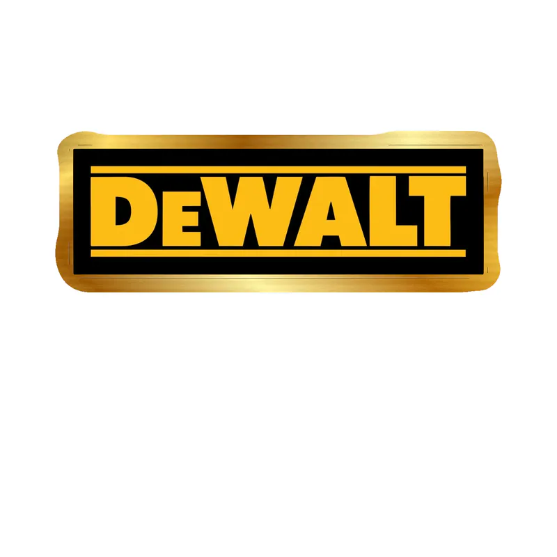 DeWalt Gold Chrome Vinyl Sticker - Custom Size