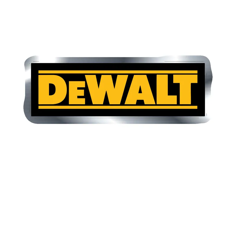 DeWalt Silver Chrome Vinyl Sticker - Custom Size