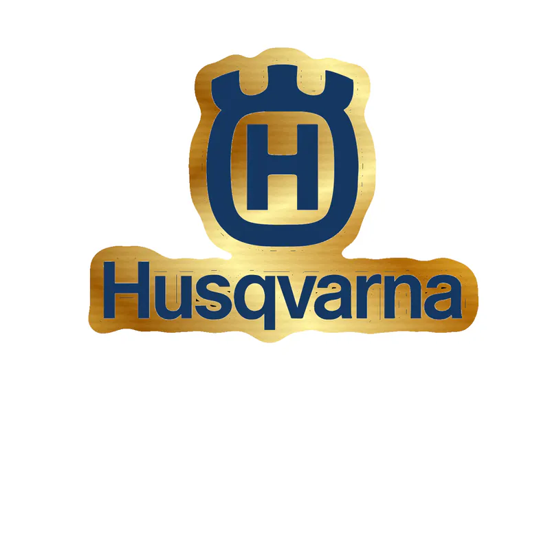 Husqvarna Gold Chrome Vinyl Sticker - Custom Size
