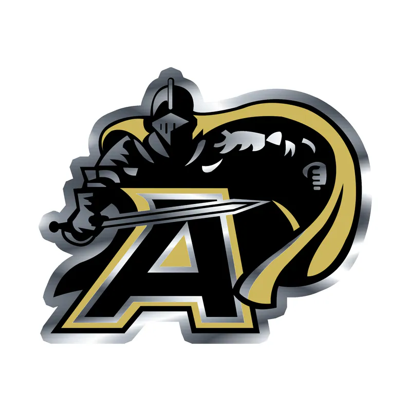 Army Black Knights - Image 1 - Silver Chrome Vinyl Decal - Custom Size