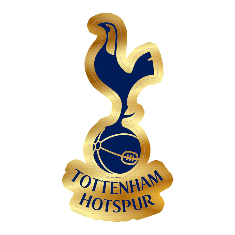 Tottenham Hotspur Gold Chrome Vinyl Sticker - Custom Size