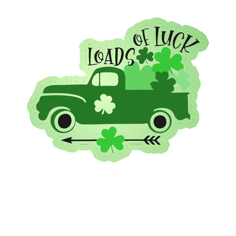 St. Patrick's Day Glow in the Dark Vinyl Sticker - Custom Size