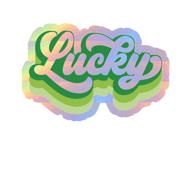 St. Patrick's Day Holographic Vinyl Sticker - Custom Size