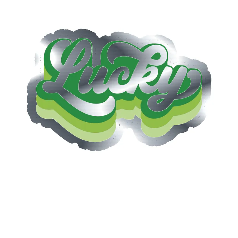 St. Patrick's Day Silver Chrome Vinyl Sticker - Custom Size