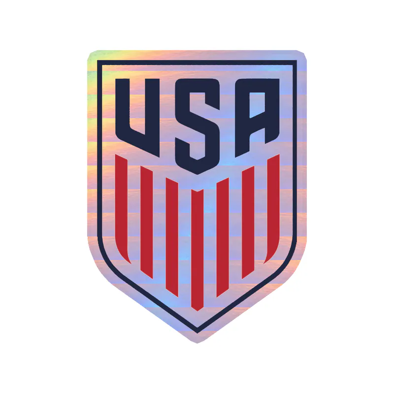 United States National Soccer Team Holographic Vinyl Decal