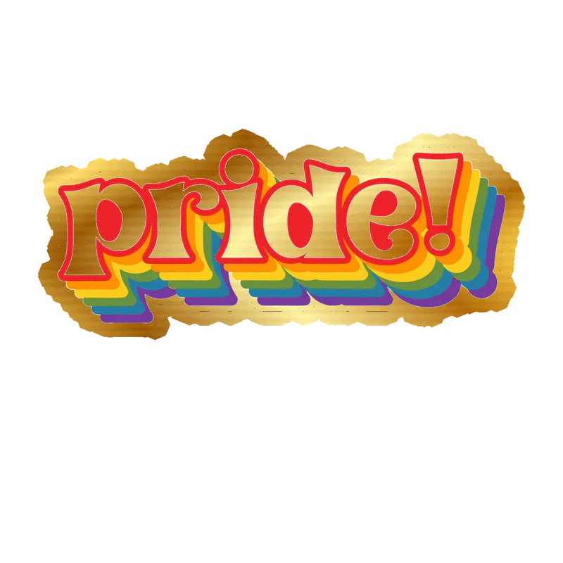 Pride Gold Chrome Vinyl Decals - Custom Size