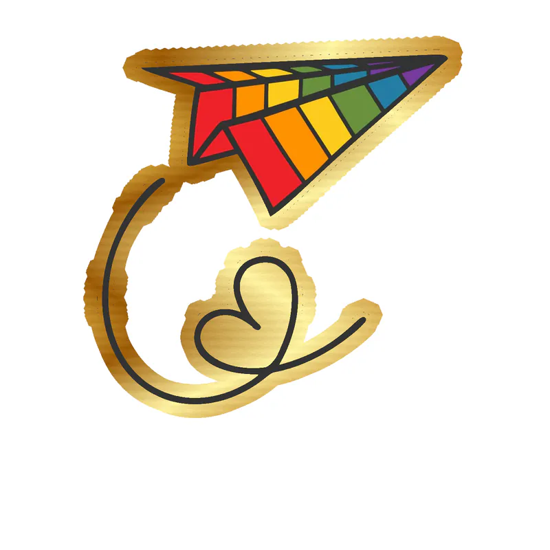 Pride Gold Chrome Vinyl Decals - Custom Size