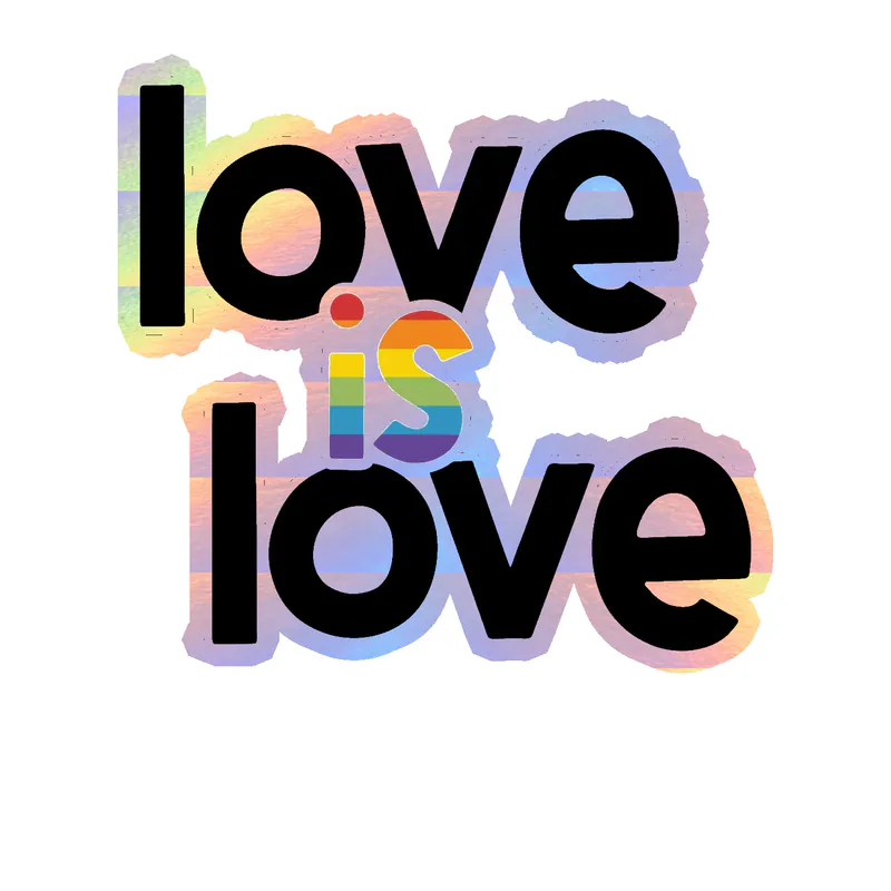 Pride Holographic Vinyl Decals - Custom Size