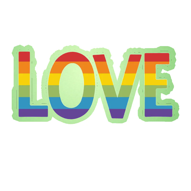 Pride Glow in the Dark Vinyl Decals - Custom Size