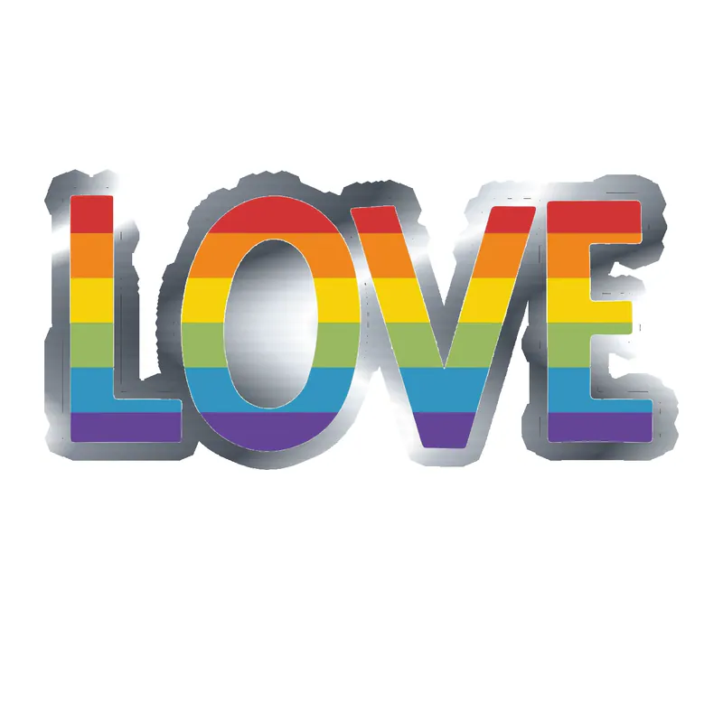Pride Silver Chrome Vinyl Decals - Custom Size